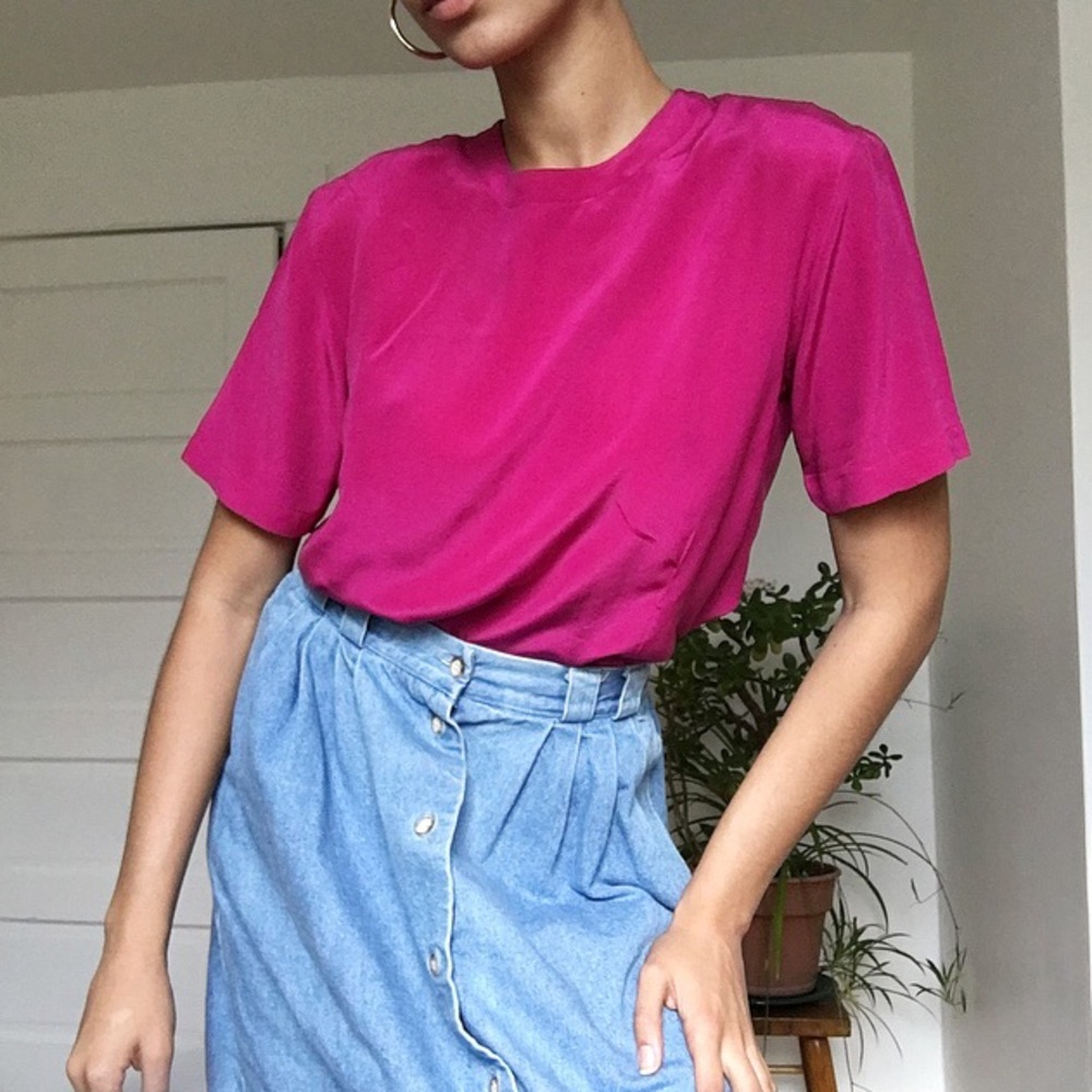 Vintage silk minimalist blouse by Casual Corner